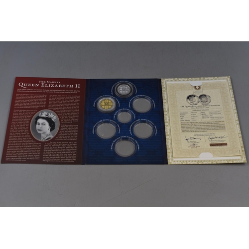 173 - Queen Elizabeth II 90th Birthday Proof and Brilliant Uncirculated Crown and Half Crown with Layered ... 