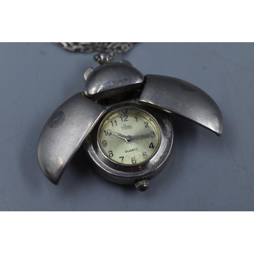 3 - Lady Bird Watch Pendant on Sterling Silver Chain