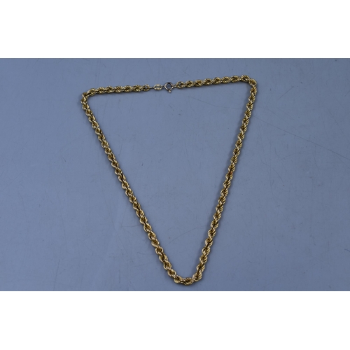 5 - Hallmarked Gold 375 (9ct) Rope Chain Complete with Presentation Box (10.15 grams)