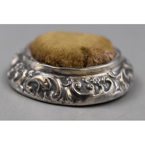 8 - Hallmarked Birmingham Silver Pin Cushion