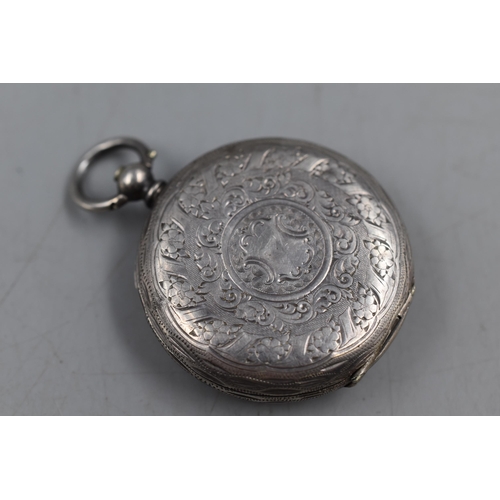 10 - A Hallmarked Birmingham Silver Pocket Watch, AF.