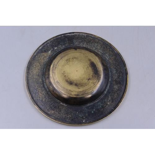 292 - Brass Saucer Tray With Cardinal Points On Around The Edge Of The Plate