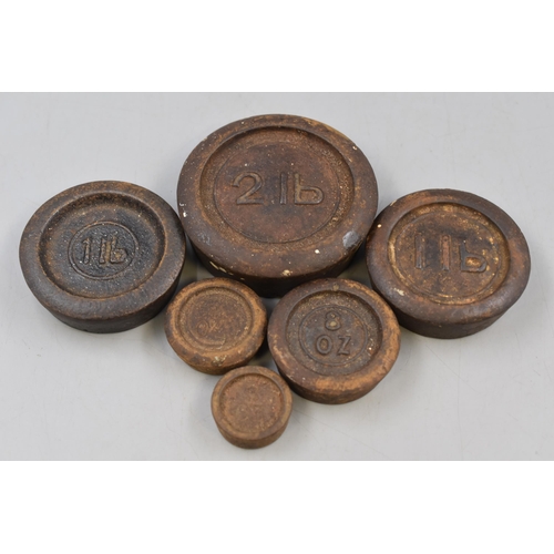 297 - Set of Vintage Cast Iron Weights