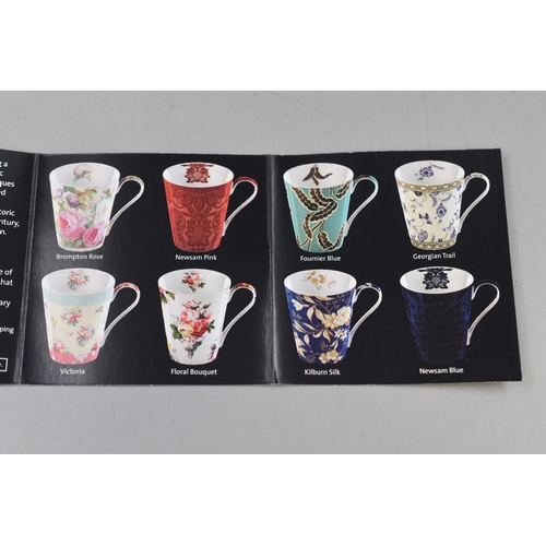 322 - Boxed V & A 'Jacquard' Fine Bone China Mug,