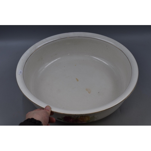 329 - Large Victorian Floral Wash Bowl (ideal Planter) 42cm Dia