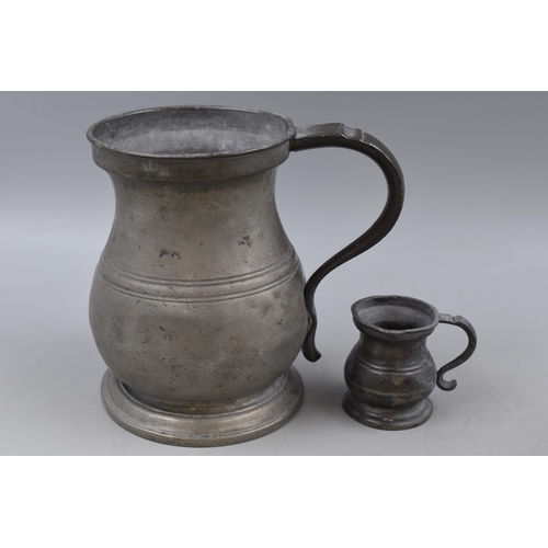 348 - A Selection of Eight Assorted Pewter Tankards.