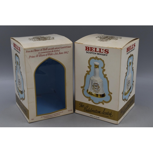 349 - Bells Prince William Commemorative Decanters in Original Boxes