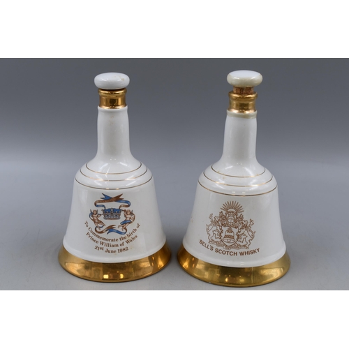 349 - Bells Prince William Commemorative Decanters in Original Boxes