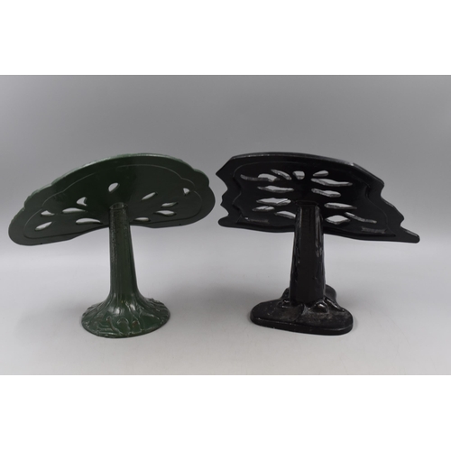 352 - Two Cast iron Cook Book Stands