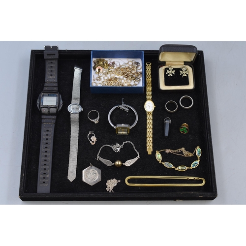 90 - Mixed Selection including Watches, Jewellery and Scrap (Possibly Some Gold)