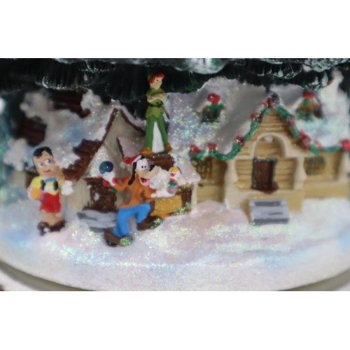 383 - Two Large Working Boxed Vintage Christmas Musical Light Up Display Decoration Ornaments to include a... 