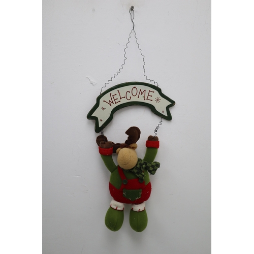 385 - A Selection of Assorted Christmas Decorations. Includes Tree, Wreaths, LED Santa Waving and More.