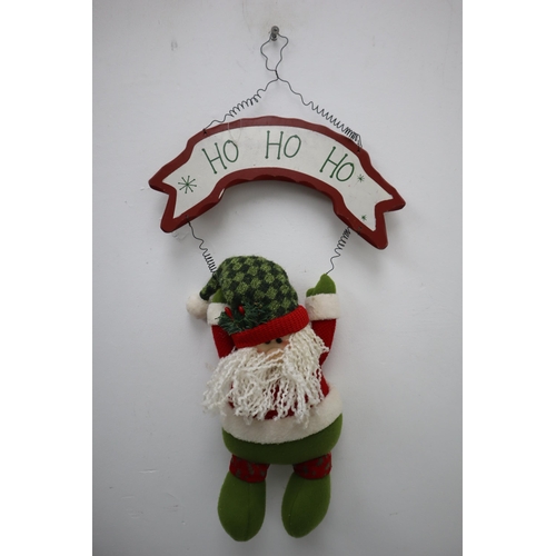 385 - A Selection of Assorted Christmas Decorations. Includes Tree, Wreaths, LED Santa Waving and More.