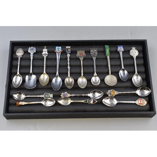 109 - Selection of Silver Plated Crested Tea Spoons