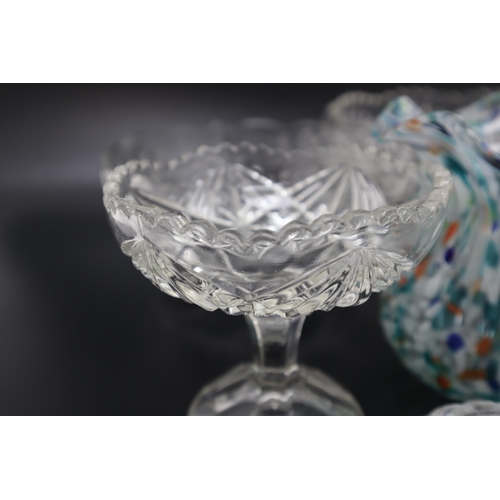 396 - Selection of Glass Bowls, Speckled Glass Vase and more