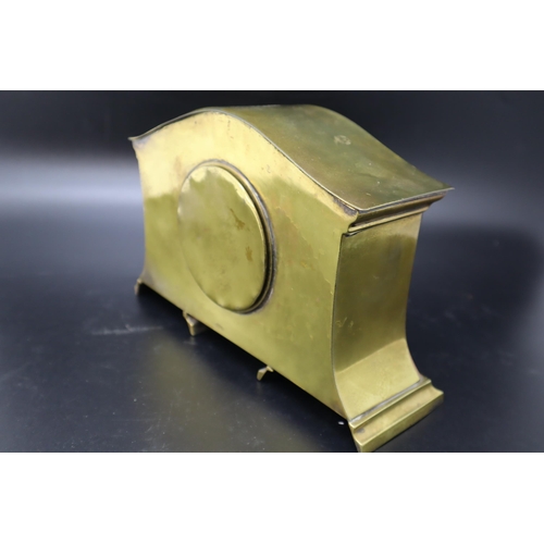 112 - A Vintage Brass And Copper Mantle Clock, Inscribed 'Dunes Hotel Smoker Handicap 1936', Approx 7