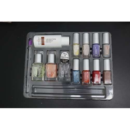 416 - Selection of Nail Polish and Remover by Nails Inc and Leighton Deny