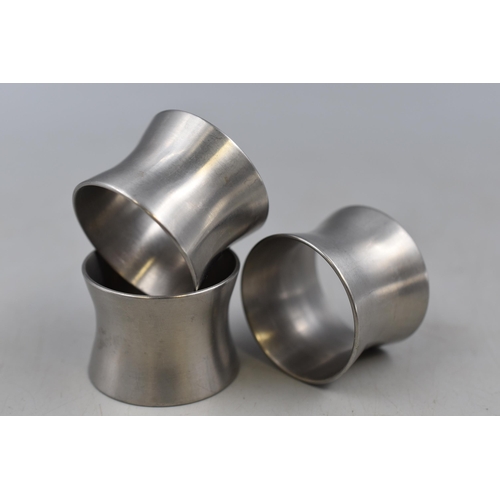 139 - Set Of 6 Metallic Napkin Holders