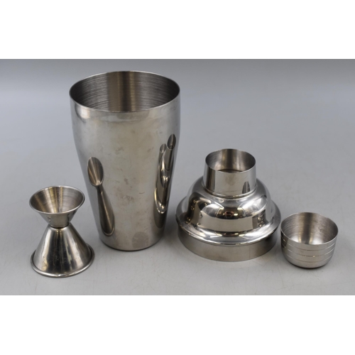 145 - Stainless Cocktail Shaker And Jigger