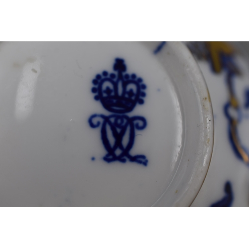 188 - A Selection of Blue and White Ceramic Pieces. Includes Spode Copeland Trio Set, Royal Drown Derby Tr... 