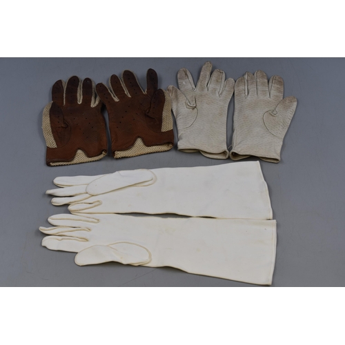 423 - Three pairs of Vintage ladies Gloves