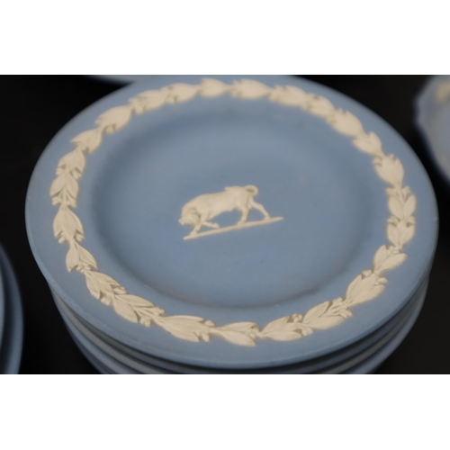 426 - A Large Selection of Wedgwood Jasperware Dishes. Includes Commemorative, Suits, Zodiac and More.