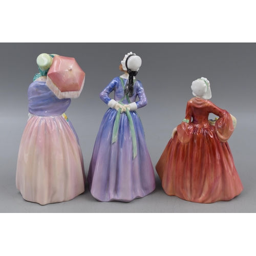 202 - Three Royal Doulton Fine Bone China Figurines (Miss Demure, Susan, and Janet)