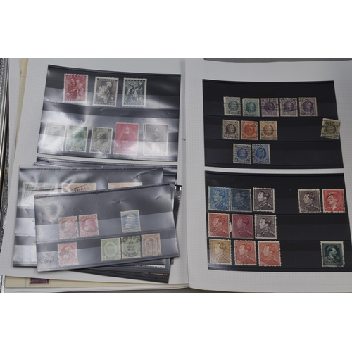 448 - Large Quatity of Mounted Stamps on Approx 100 Sheets Covering Western Europe datinf from the 1930s o... 