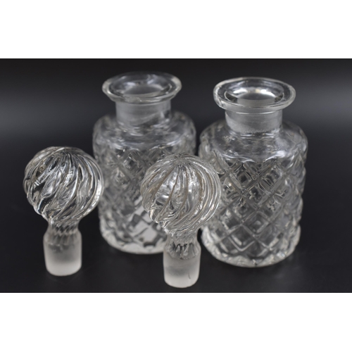 206 - Pair of Vintage Perfume Bottles in Velvet Case (a/f)