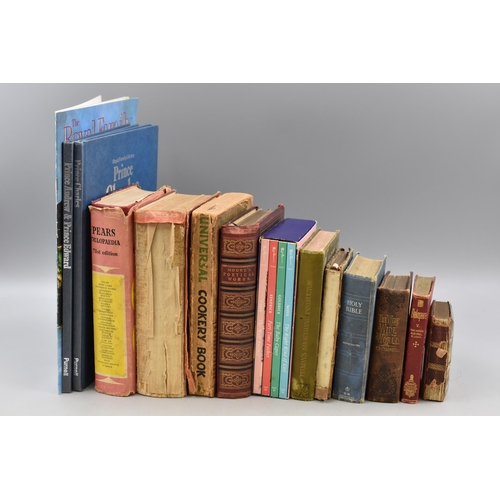 453 - Selection of Both Vintage and Modern Books including Moores Political Works, Pears Encyclopedia, and... 