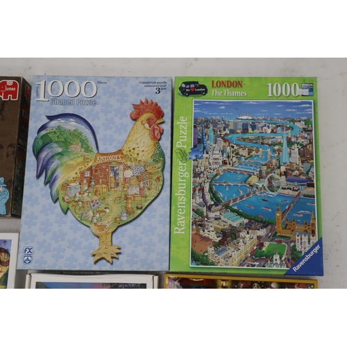 460 - A Selection of Eight Jigsaw Puzzles. Includes Amalfi Coast, Pieces of History; The Castle, Santa's W... 