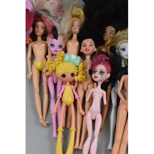 461 - A Mixed Selection of Dolls and Toys, Includes Disney, Mattel and More.