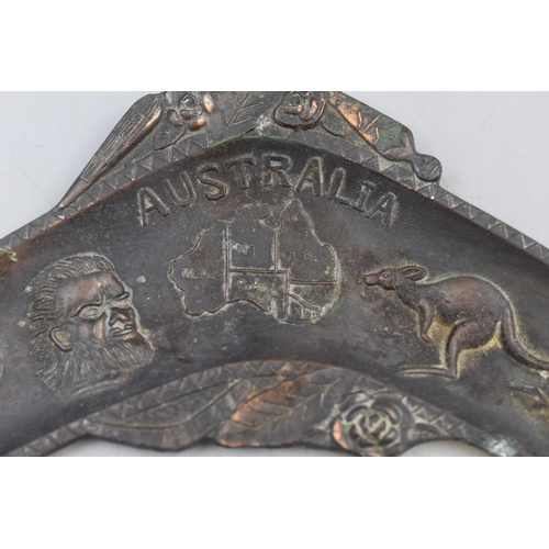 218 - Copper Australia Boomerang Ashtray