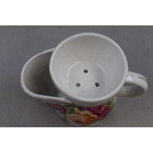 225 - Ceramic Floral Shaving Mug Made In Germany