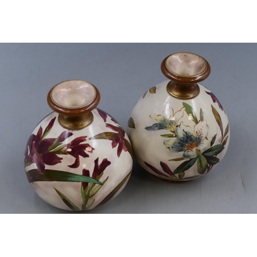 229 - Two Vintage Lambeth Doulton Floral Vases, Both Approx 6.5