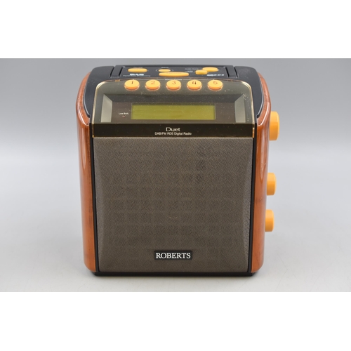 484 - Roberts Duet 2 DAB Radio Produced for The British Wireless For The Blind Fund Complete with Box and ... 