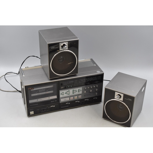 489 - Vintage Panasonic RX Two-Way Speaker System Sterio radio cassette player with detachable Speakers wo... 