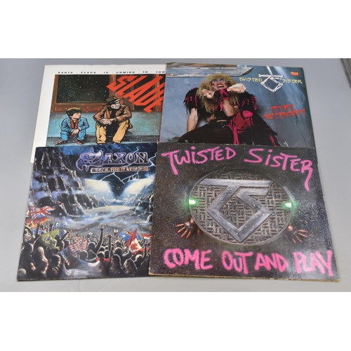 498 - A Selection of 14 80's Rock and Heavy Metal Vinyls. Includes Meat Loaf, Twisted Sister, The Alarm, O... 