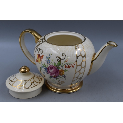 232 - Art Deco Hand Painted Teapot with Gilt Finnish