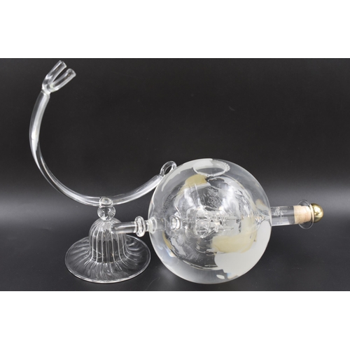 242 - Glass World Globe Decanter complete with Stopper