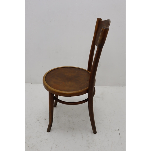 526 - Early Bentwood Bistro Chair with Decorative Seat and Back