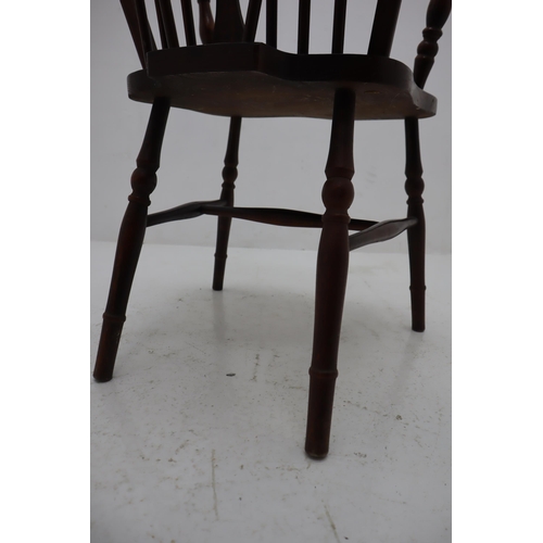 529 - An Oak Windsor Wheelback Chair, Approx 38