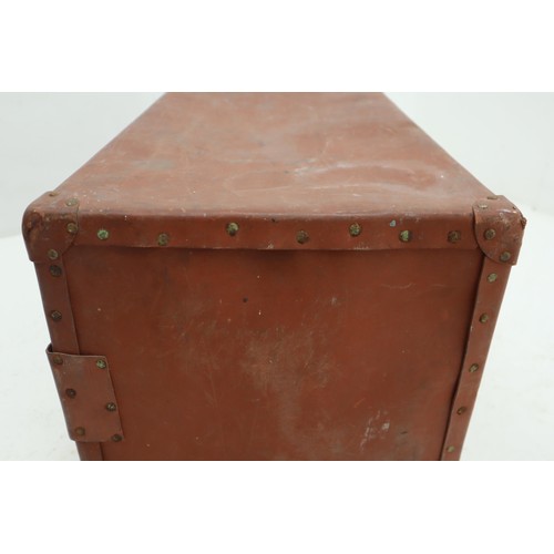 535 - A Vintage Red Plastic Storage Trunk/Chest, Approx 15