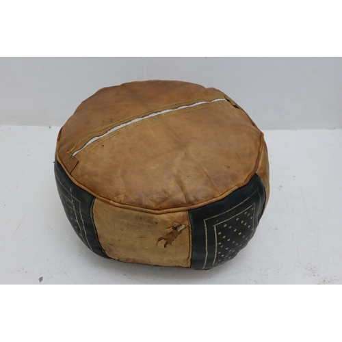 537 - Vintage Hand Made Moroccan Pouf with age related wear