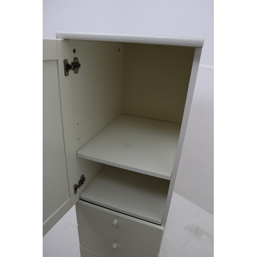 542 - Modern Four Drawer One Cupboard Freestanding Unit in Cream Colour approx 54