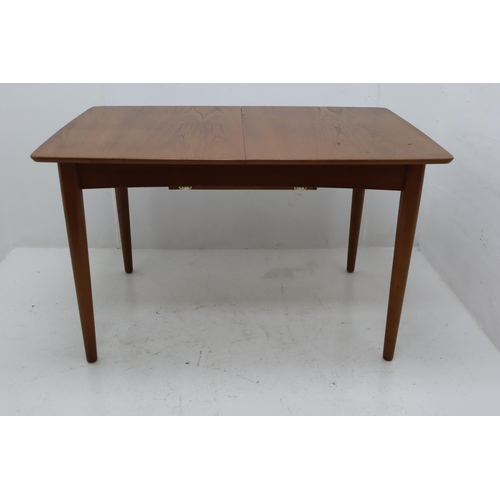 545 - Mid Century Danish Style Extending Table and Four Matching Ladder Back Chairs Table measures 48