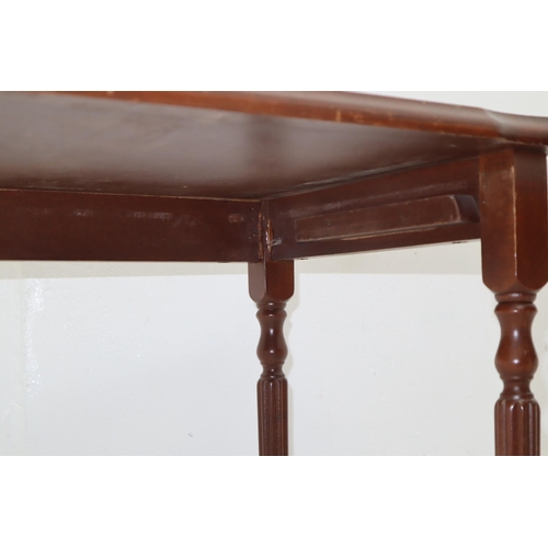 546 - Mid Century Nest of Three Leather Inlaid Glass Topped tables