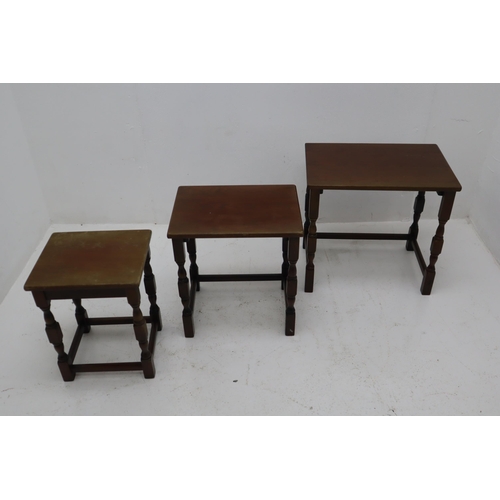 547 - Mid Century Nest of Three Tables