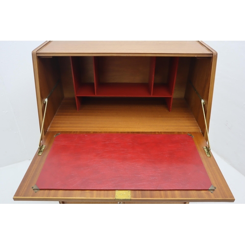 549 - Light Wood Midi Sized Writing Bureau with Under Cupboard Storage Fitted with Sectional organizer and... 