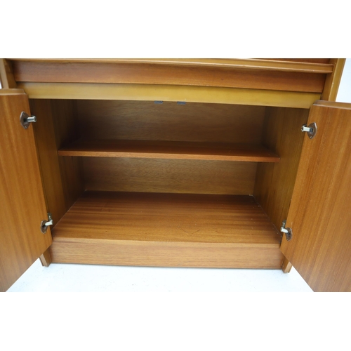 549 - Light Wood Midi Sized Writing Bureau with Under Cupboard Storage Fitted with Sectional organizer and... 